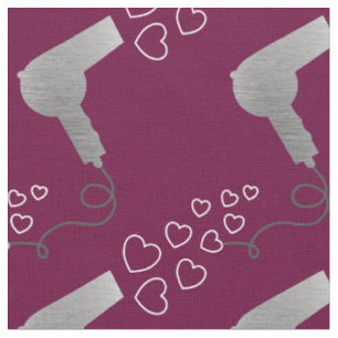 Blowdryer Hairdresser Hair Stylist Fabric Burgundy