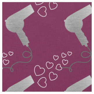 Blowdryer Hairdresser Hair Stylist Fabric Burgundy