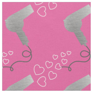 Blowdryer Hairdresser Hair Stylist Fabric Pink