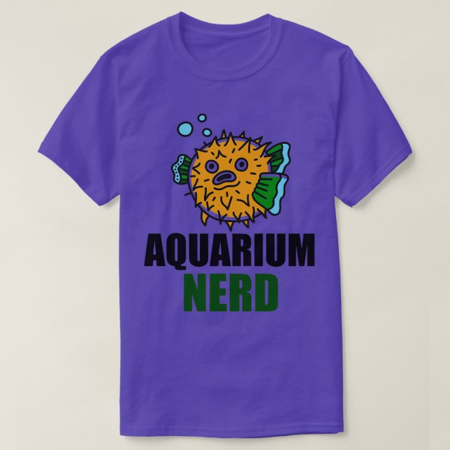 Blowfish Aquaristics Humour Aquarium Nerd T-Shirt (Design Front)