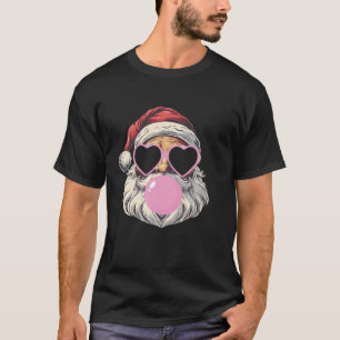 Blowing Bubble Santa Sunglasses T-Shirt
