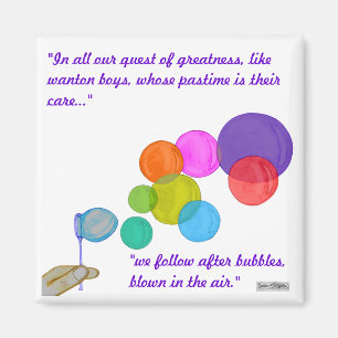 Blowing Bubbles (Rainbow) Magnet