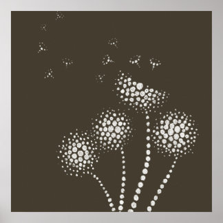 blowing flowers poster