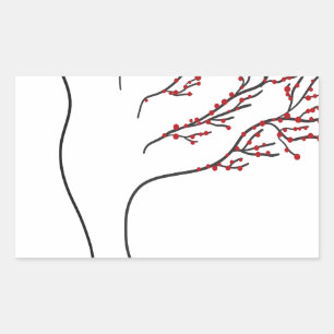 Blowing in the wind rectangular sticker