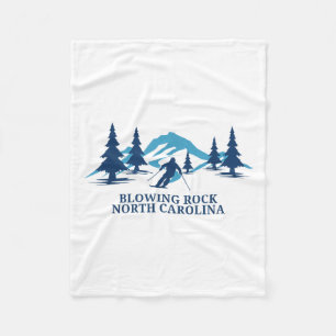 Blowing Rock North Carolina Ski Resort Skiing Skie Fleece Blanket