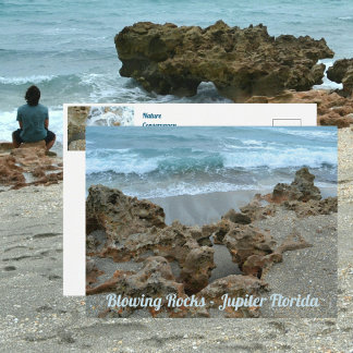 Blowing Rocks Jupiter Florida Photographic Postcard