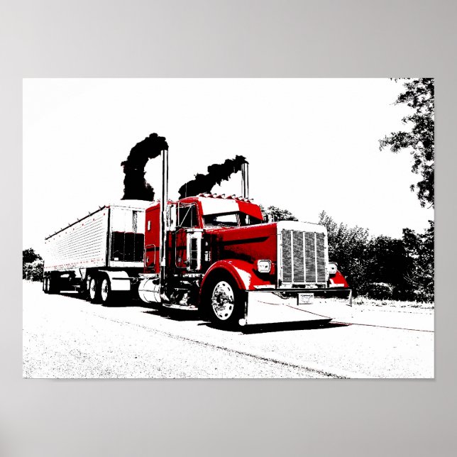 Blowing Through Peterbilt Poster (Front)