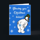 Blowing You Christmas Kisses! Holiday Card<br><div class="desc">Blowing You Christmas Kisses!</div>