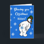Blowing You Christmas Kisses! Holiday Card<br><div class="desc">Blowing You Christmas Kisses!</div>