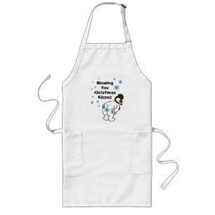 Blowing You Christmas Kisses Long Apron