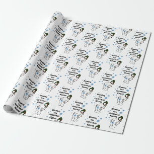 Blowing You Christmas Kisses Wrapping Paper