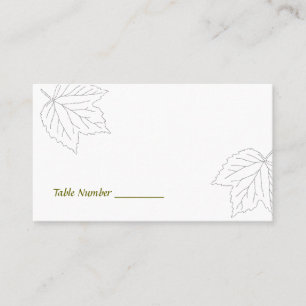 Blown Away Maple Leaf Table Number Cards