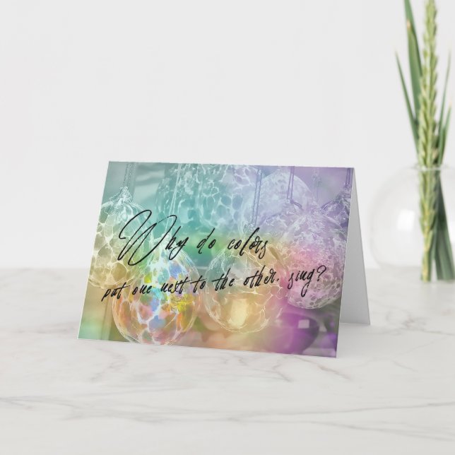 BLOWN GLASS Greeting Card (Front)
