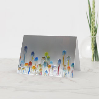Blown Glass Jellyfish Blank Greeting Card