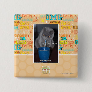 Blows Bubbles in ur milk 15 Cm Square Badge