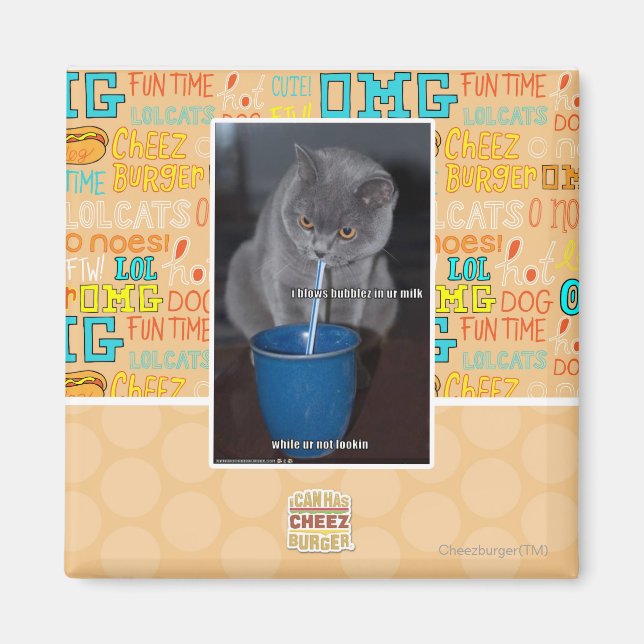 Blows Bubbles in ur milk Magnet (Front)