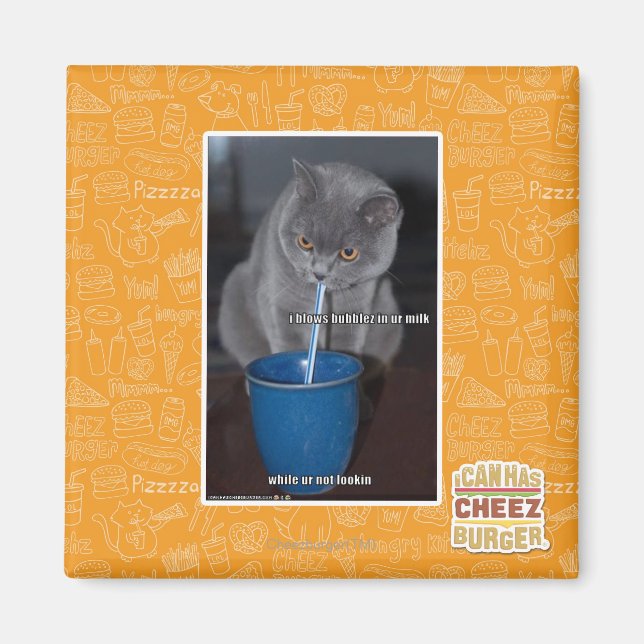 Blows Bubbles in ur milk Magnet (Front)