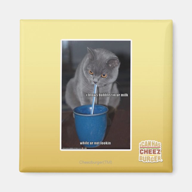 Blows Bubbles in ur milk Magnet (Front)