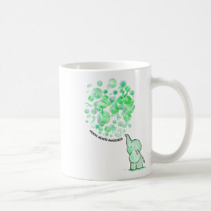Blows Up Green Balloons Mental Health Awareness  Coffee Mug