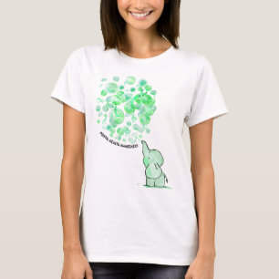 Blows Up Green Balloons Mental Health Awareness T-Shirt