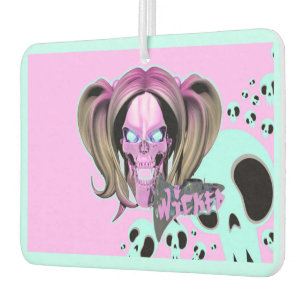 Blox3dnyc.com Wicked lady design.. Pink/Cyan. Car Air Freshener