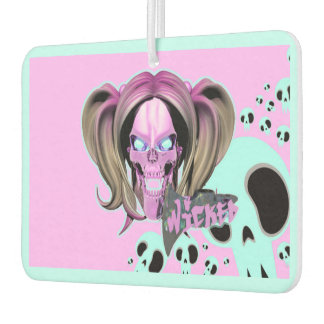 Blox3dnyc.com Wicked lady design.. Pink/Cyan. Car Air Freshener