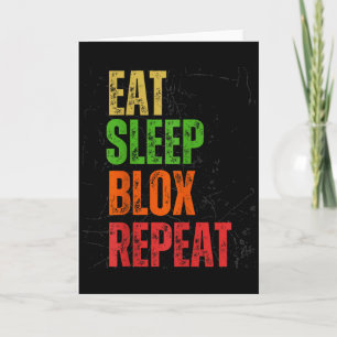 Blox Gaming Tee, Eat Sleep Blox Repeat, Kids Gamin Card