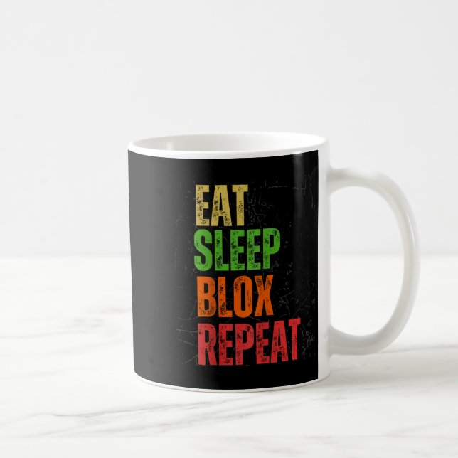 Blox Gaming Tee, Eat Sleep Blox Repeat, Kids Gamin Coffee Mug (Right)