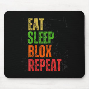 Blox Gaming Tee, Eat Sleep Blox Repeat, Kids Gamin Mouse Pad