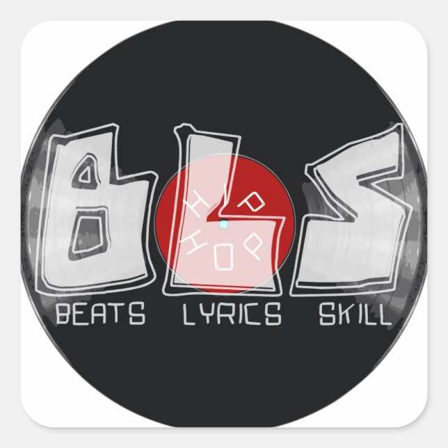 BLS beats lyrics skill HIP HOP Square Sticker (Front)