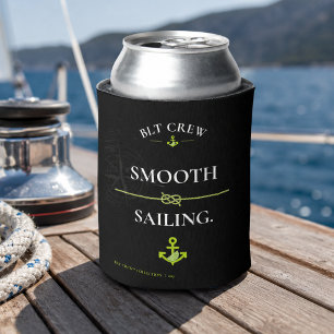 BLT Crew Smooth Sailing Nautical Design Can Cooler