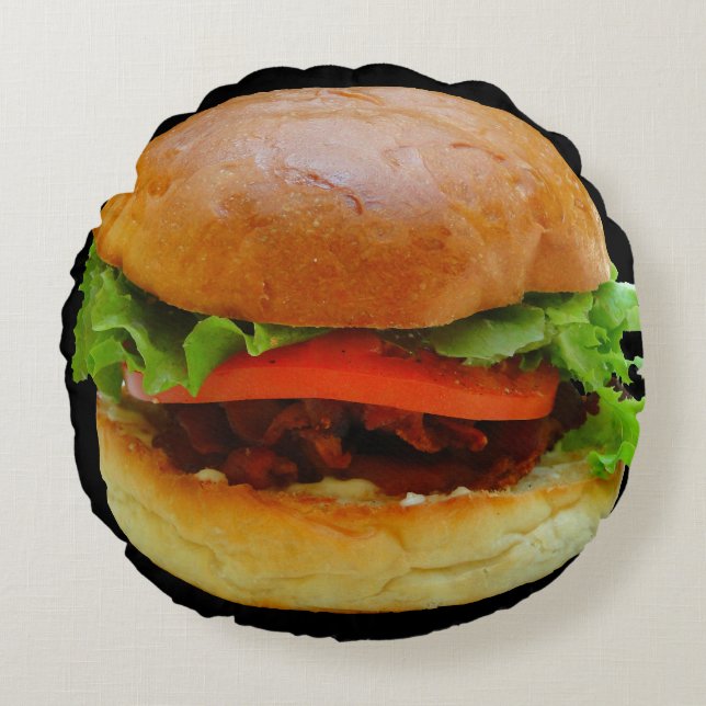 BLT on Bun Round Food Pillow (Front)