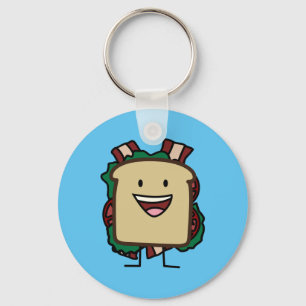 BLT Sandwich Bacon Lettuce and Tomato Foods Design Key Ring