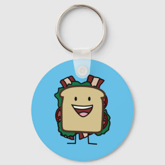 BLT Sandwich Bacon Lettuce and Tomato Foods Design Key Ring