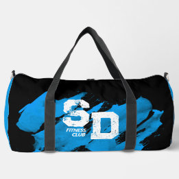 Blu & Black Brushy Fitness Bag