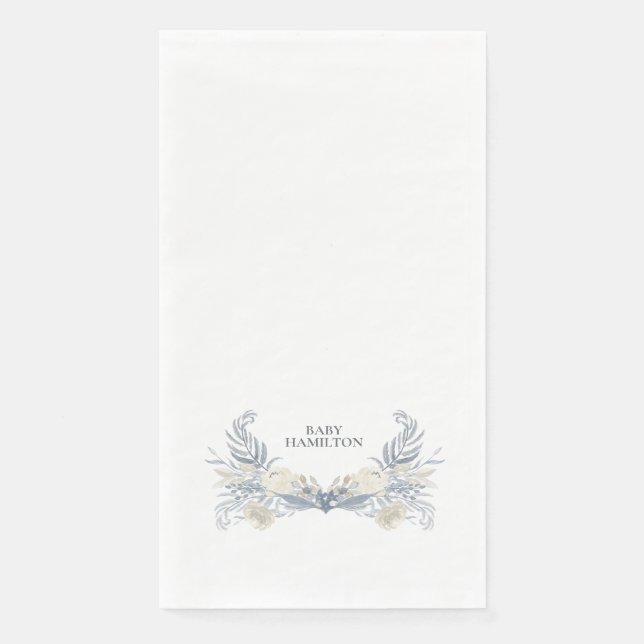 Blu eHeron Personalised Guest Towel Napkin (Front)