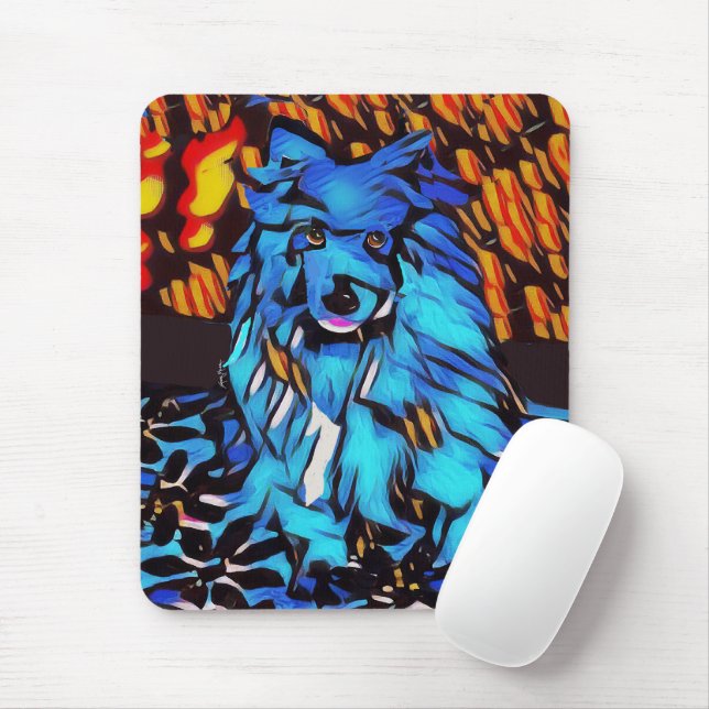 BLU GENES dog lapphund mousepad (With Mouse)