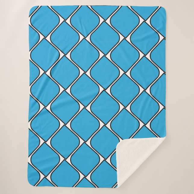 blu strips heart throw pillow (Front)