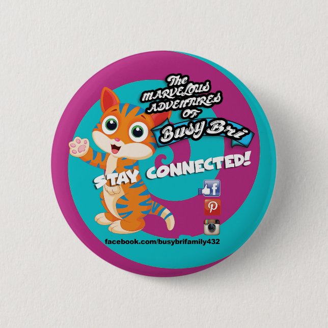 Blu The Cat Button (Front)