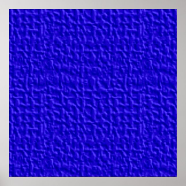 blue057 DARK ROYAL BLUE WAFFLE TEXTURE TEMPLATE BA Poster (Front)