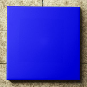 Blue #0000ff Bold Vibrant Modern Interior Ceramic Tile