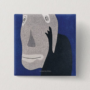 Blue 15 Cm Square Badge