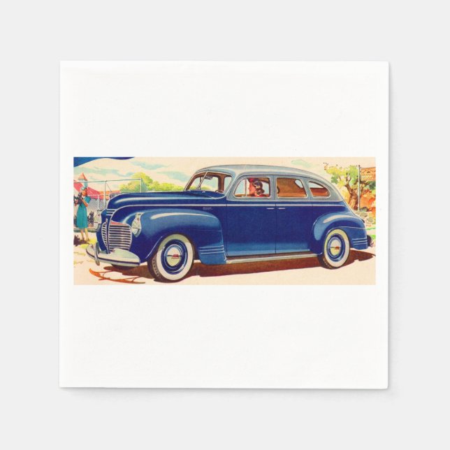 blue 1941 Plymouth Napkin (Front)