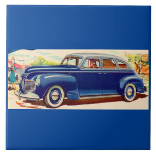 blue 1941 Plymouth Tile