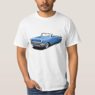Blue 1957 classic "bel air" convertible shirt