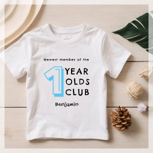 Blue 1st Birthday Personalised Baby T-Shirt