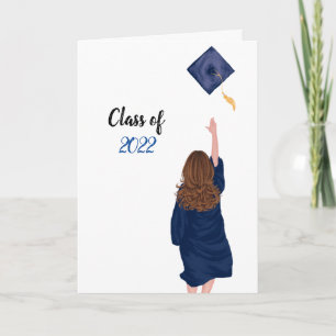 Blue 2022 Congratulations, Graduate Card - Female