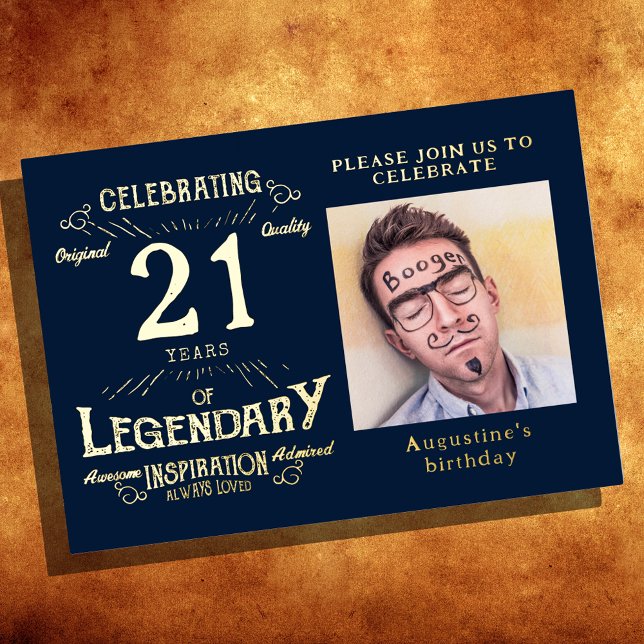 Blue 21st Birthday Vintage Gold (Creator Uploaded)