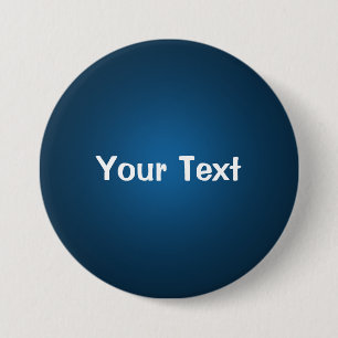 Blue 3" Custom Text Button Template