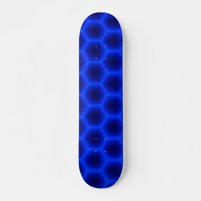 Blue 3D Honeycomb Skateboard (Front)